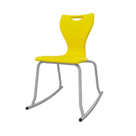 En Rock Educational Chair - Size 6 - Grey Frame - Banana Yellow